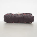 Chanel Shoulder Bag Paris Visance Nylon Purple Silver — view 3