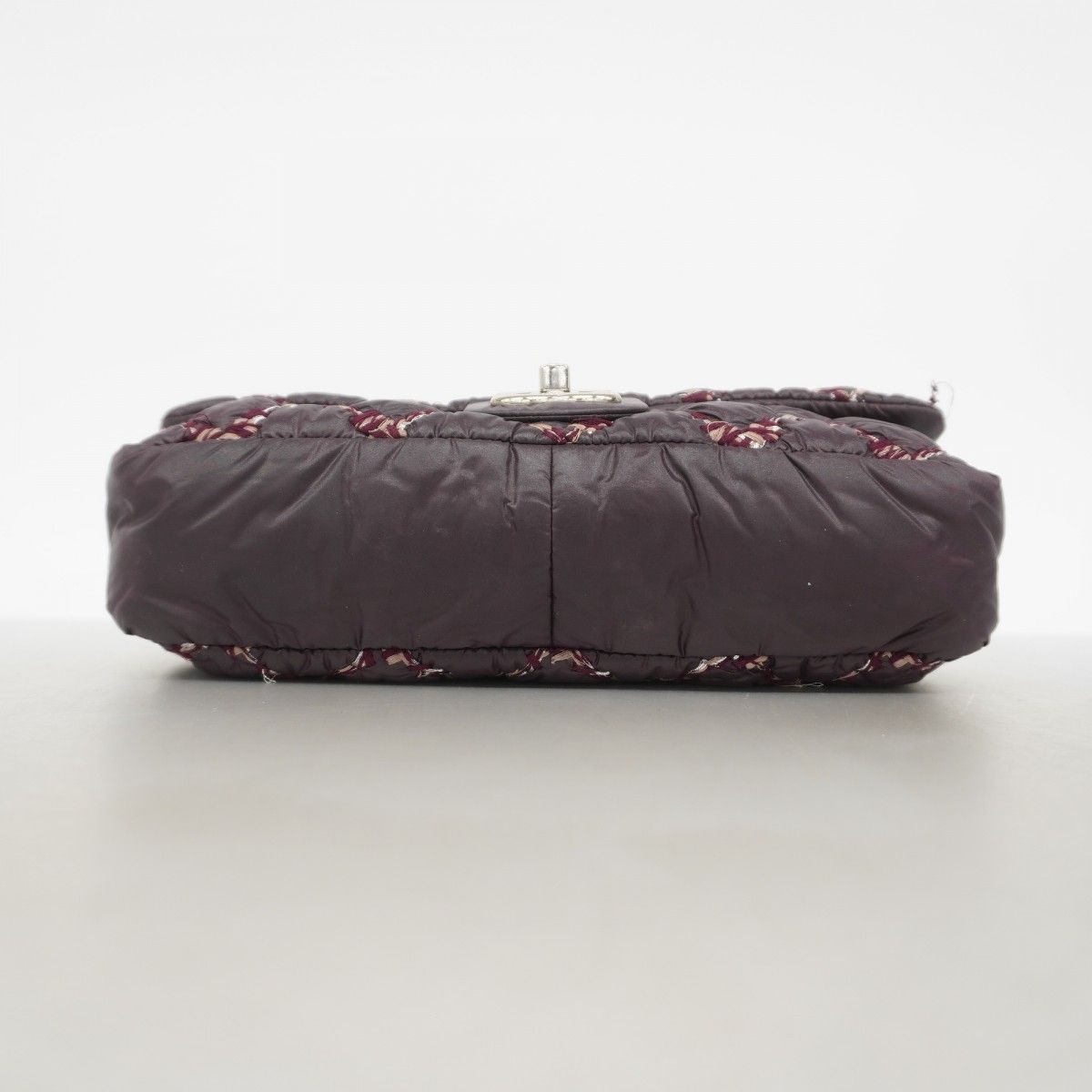Chanel Shoulder Bag Paris Visance Nylon Purple Silver — view 3