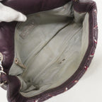 Chanel Shoulder Bag Paris Visance Nylon Purple Silver — view 4