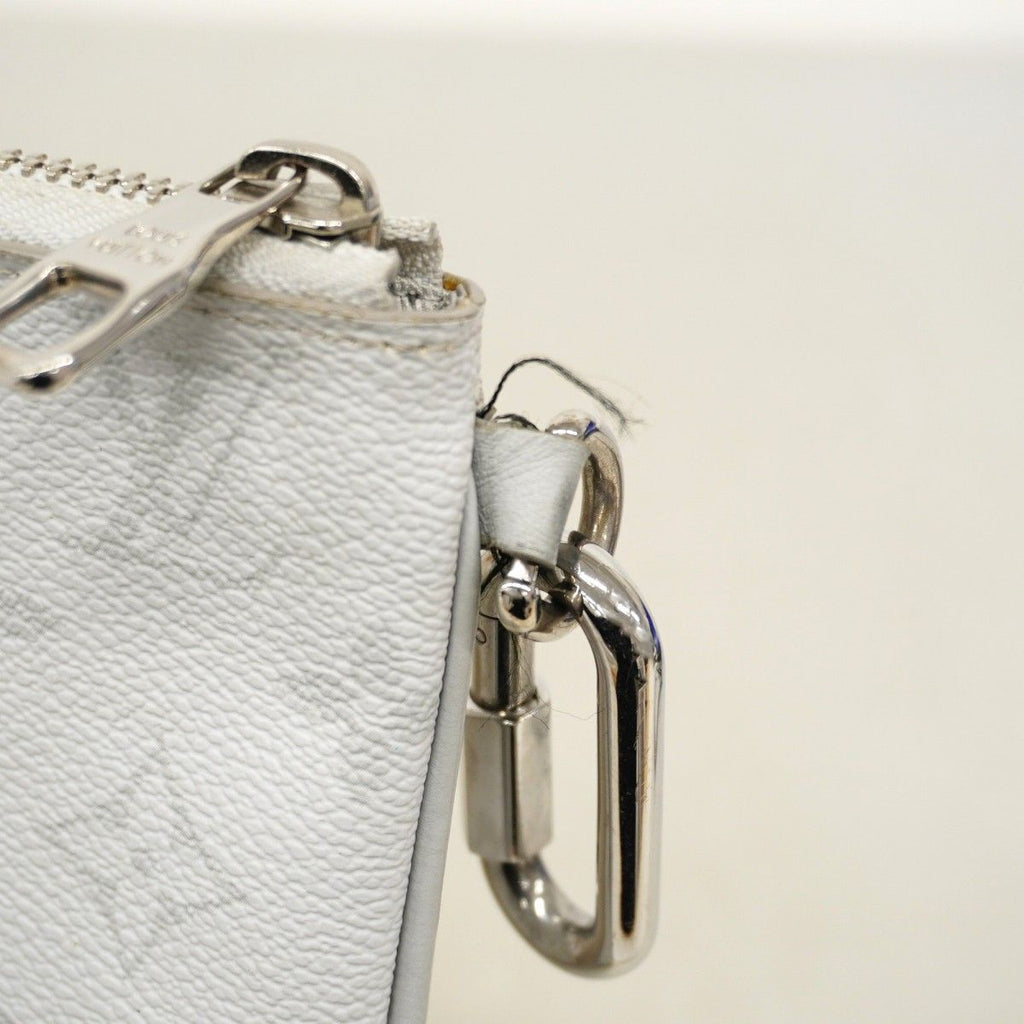 Louis Vuitton Clutch Monogram Logo Story Zipped Pouch GM Gray Yellow — view 8