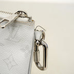 Louis Vuitton Clutch Monogram Logo Story Zipped Pouch GM Gray Yellow — view 8