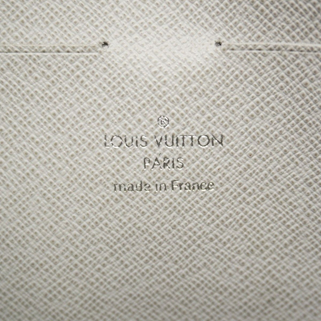 Louis Vuitton Clutch Monogram Logo Story Zipped Pouch GM Gray Yellow — view 5