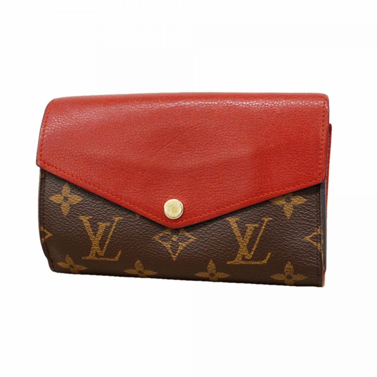 Louis Vuitton Wallet Monogram Portefeuille Pallas Compact Brown Cerise