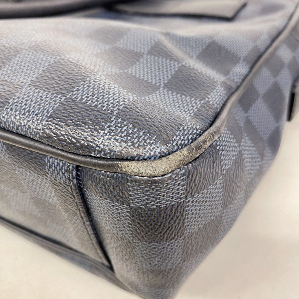 Louis Vuitton Business Bag Damier Cobalt Porte Documents Black Navy — view 7
