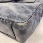 Louis Vuitton Business Bag Damier Cobalt Porte Documents Black Navy — view 7