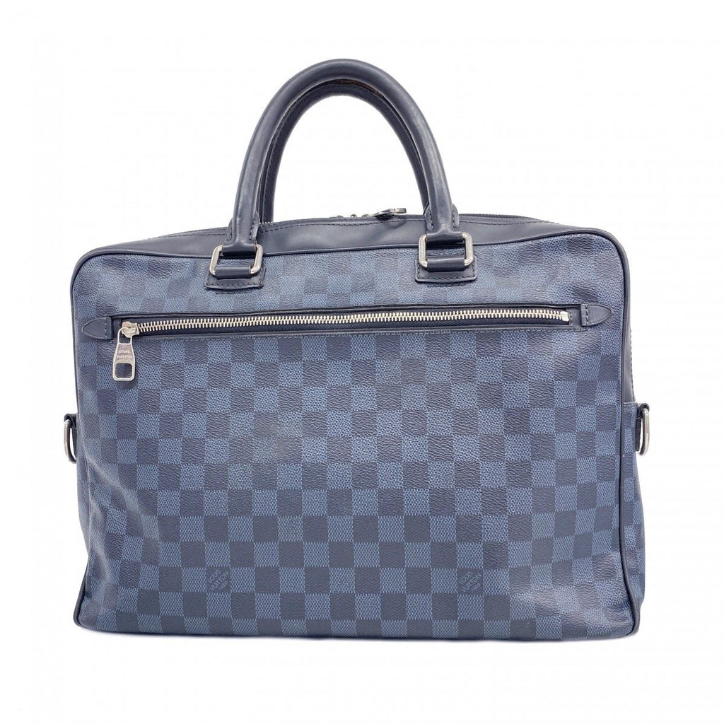 Louis Vuitton Business Bag Damier Cobalt Porte Documents Black Navy