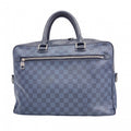 Louis Vuitton Business Bag Damier Cobalt Porte Documents Black Navy