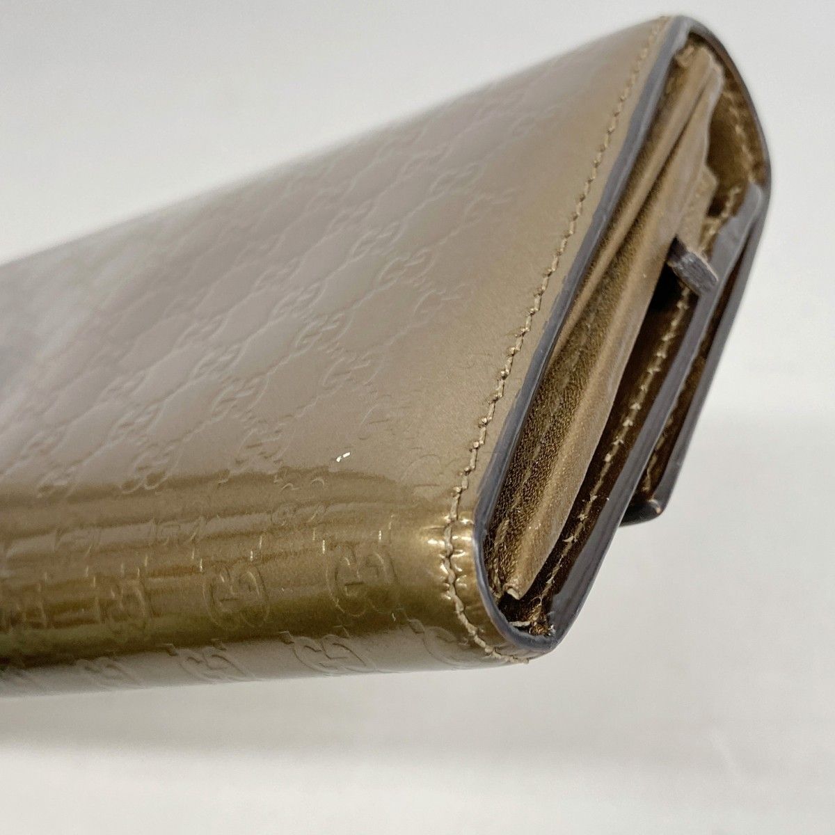 Gucci Wallet Micro Guccissima Enamel Blanc Gold — view 7