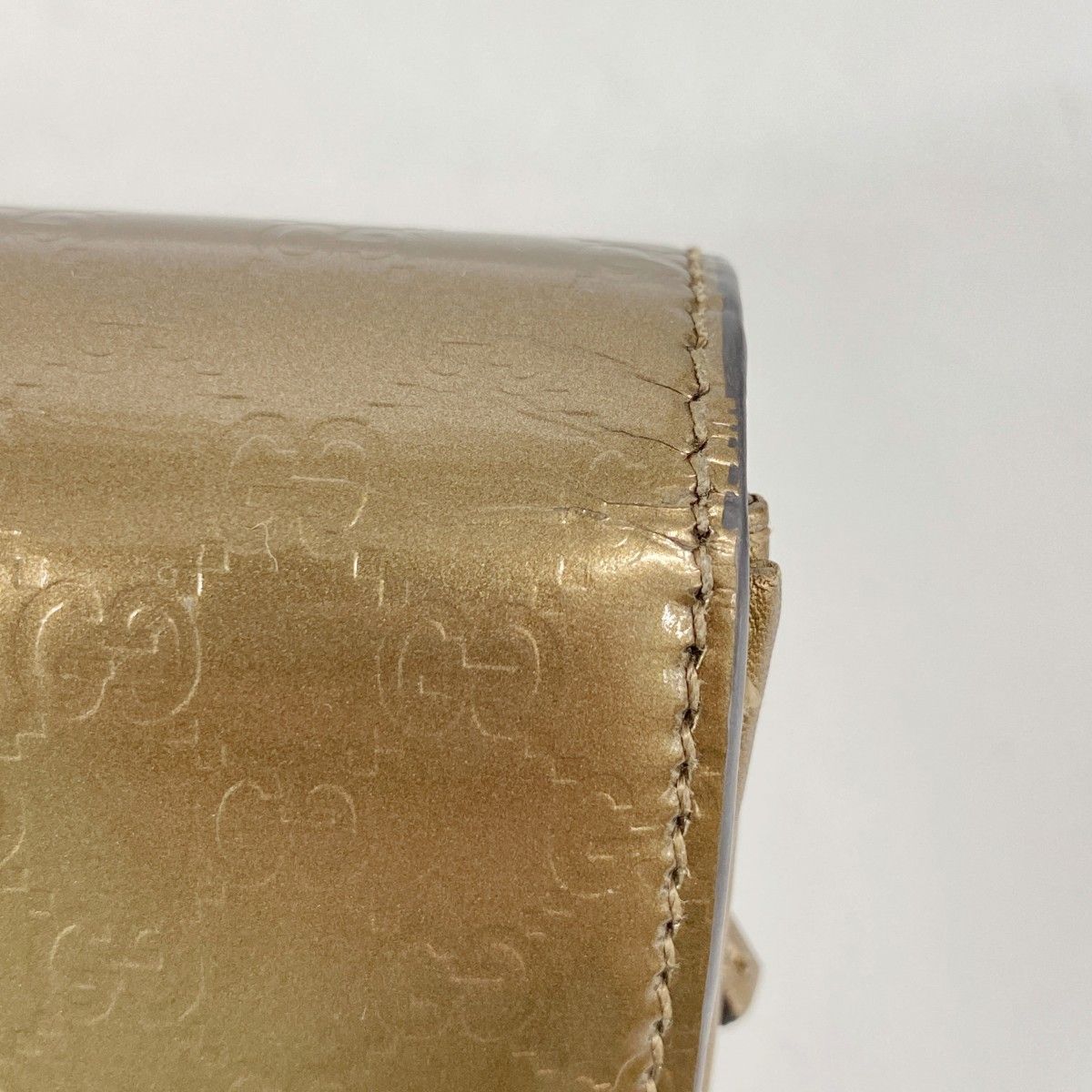 Gucci Wallet Micro Guccissima Enamel Blanc Gold — view 5