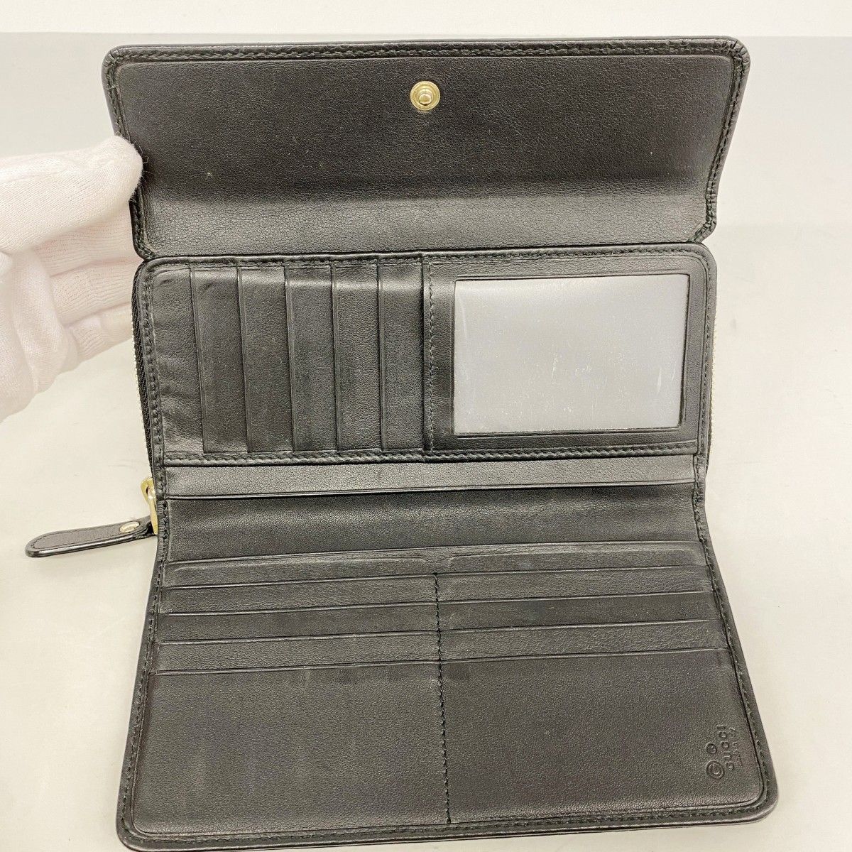 Gucci Wallet Micro Guccissima Leather Black Gold — view 3