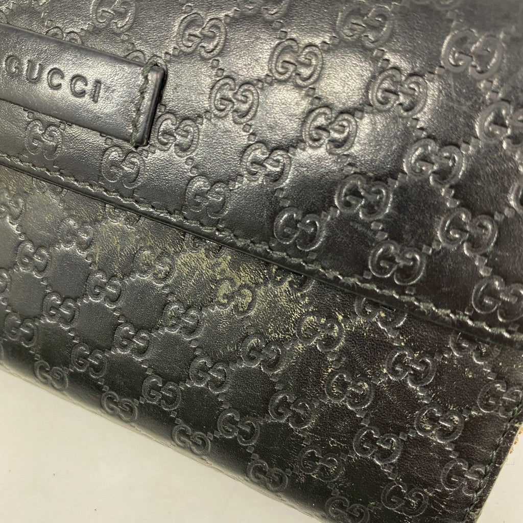 Gucci Wallet Micro Guccissima Leather Black Gold — view 8