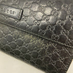 Gucci Wallet Micro Guccissima Leather Black Gold — view 8