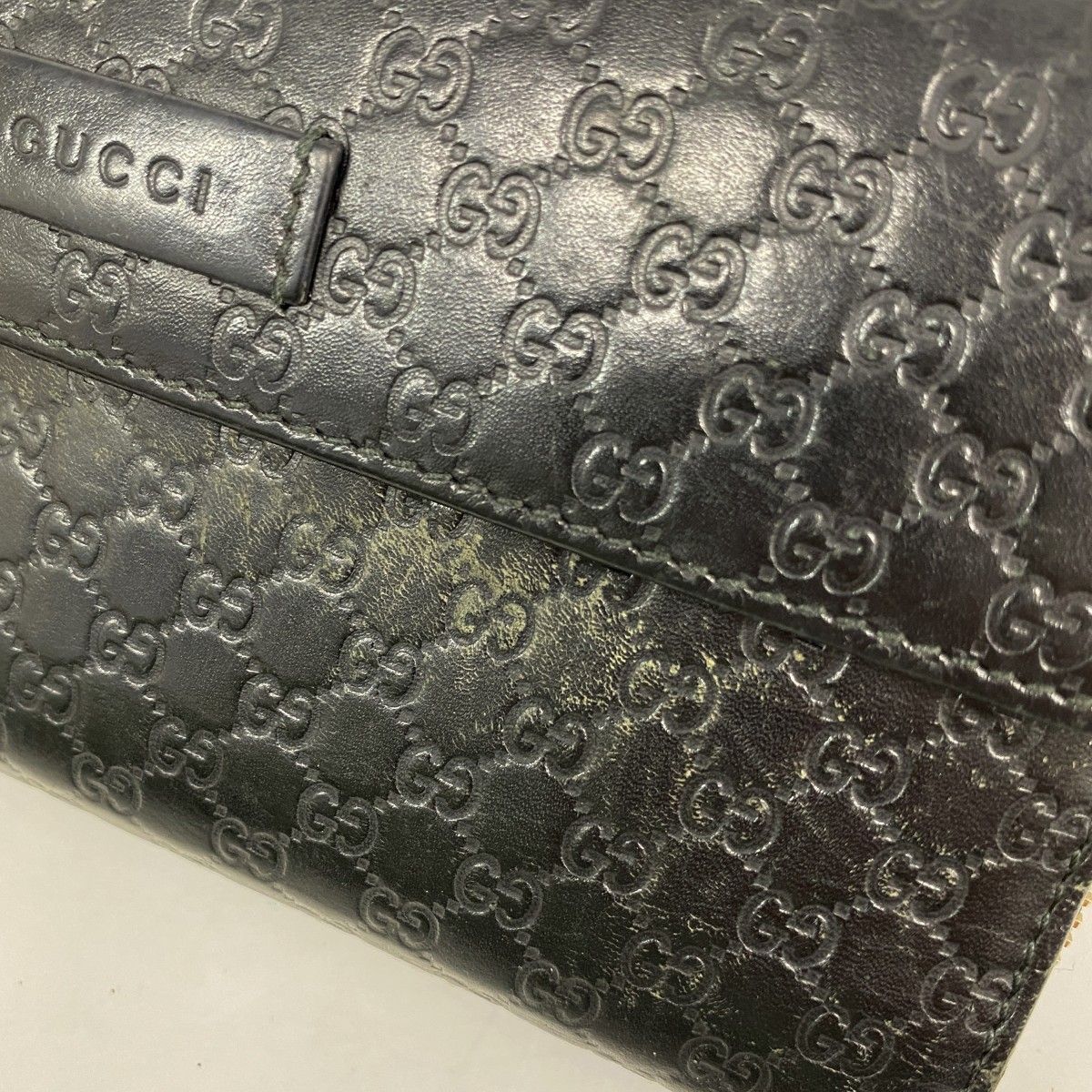 Gucci Wallet Micro Guccissima Leather Black Gold — view 8