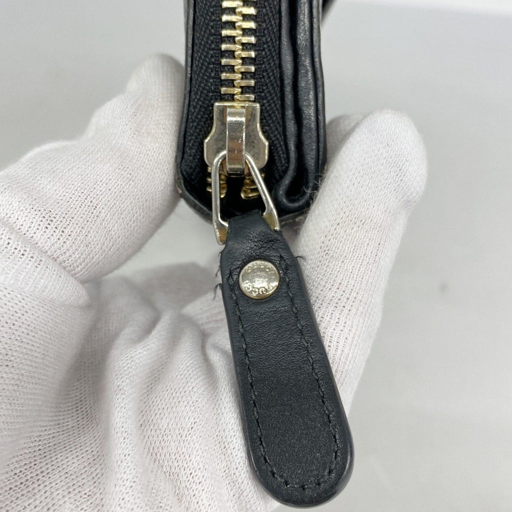 Gucci Wallet Micro Guccissima Leather Black Gold — view 9