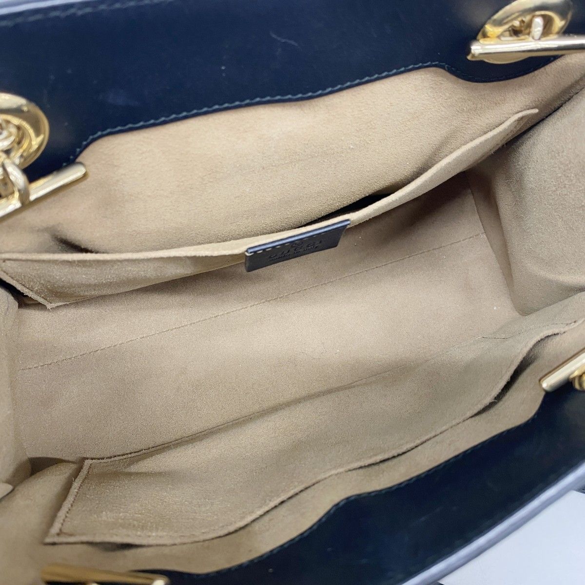 Gucci Shoulder Bag GG Supreme Brown Black Gold — view 4