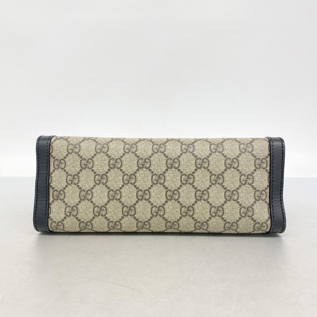 Gucci Shoulder Bag GG Supreme Brown Black Gold — view 3