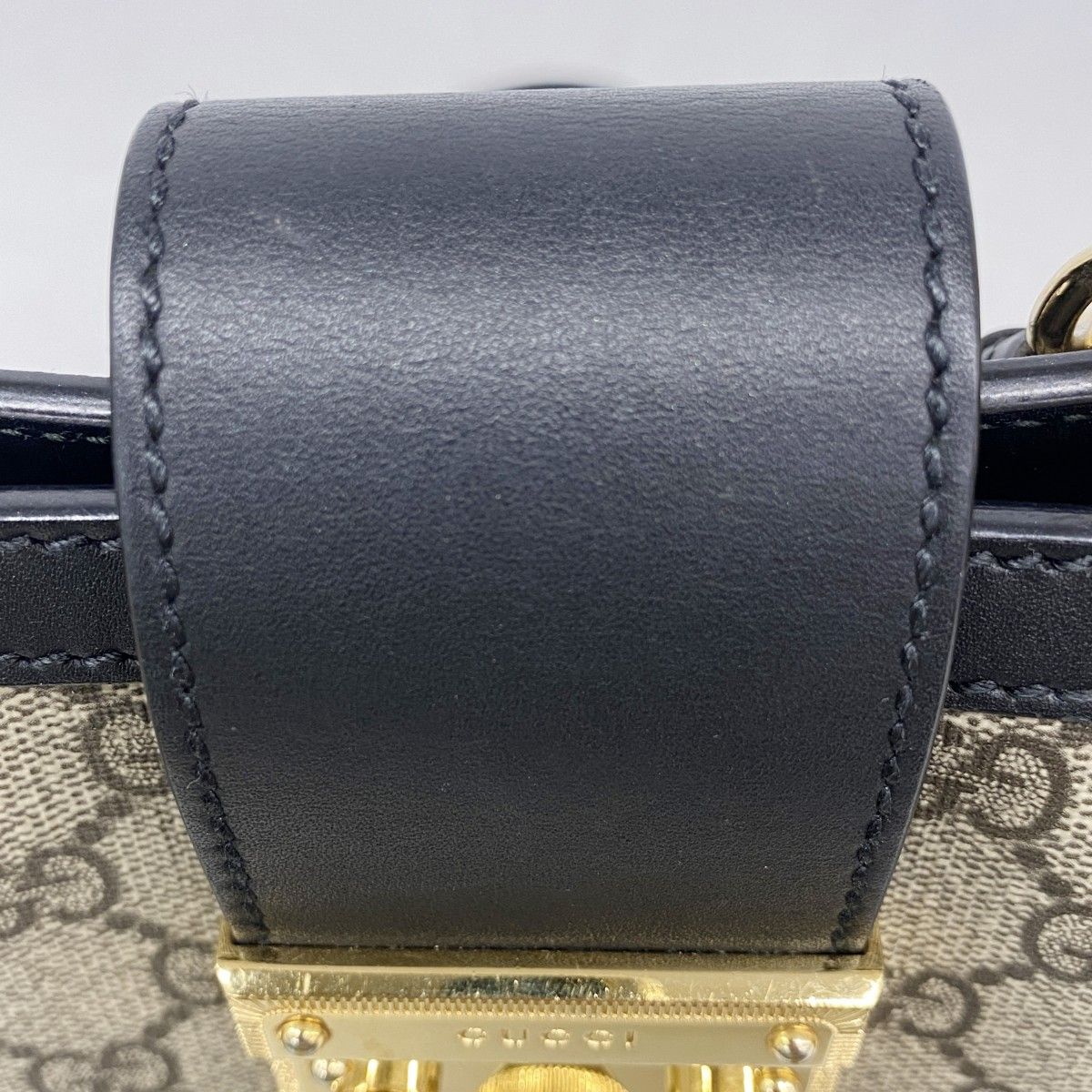 Gucci Shoulder Bag GG Supreme Brown Black Gold — view 8