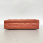 Chanel Shoulder Bag Deca Quilted Lambskin Red Silver — view 3