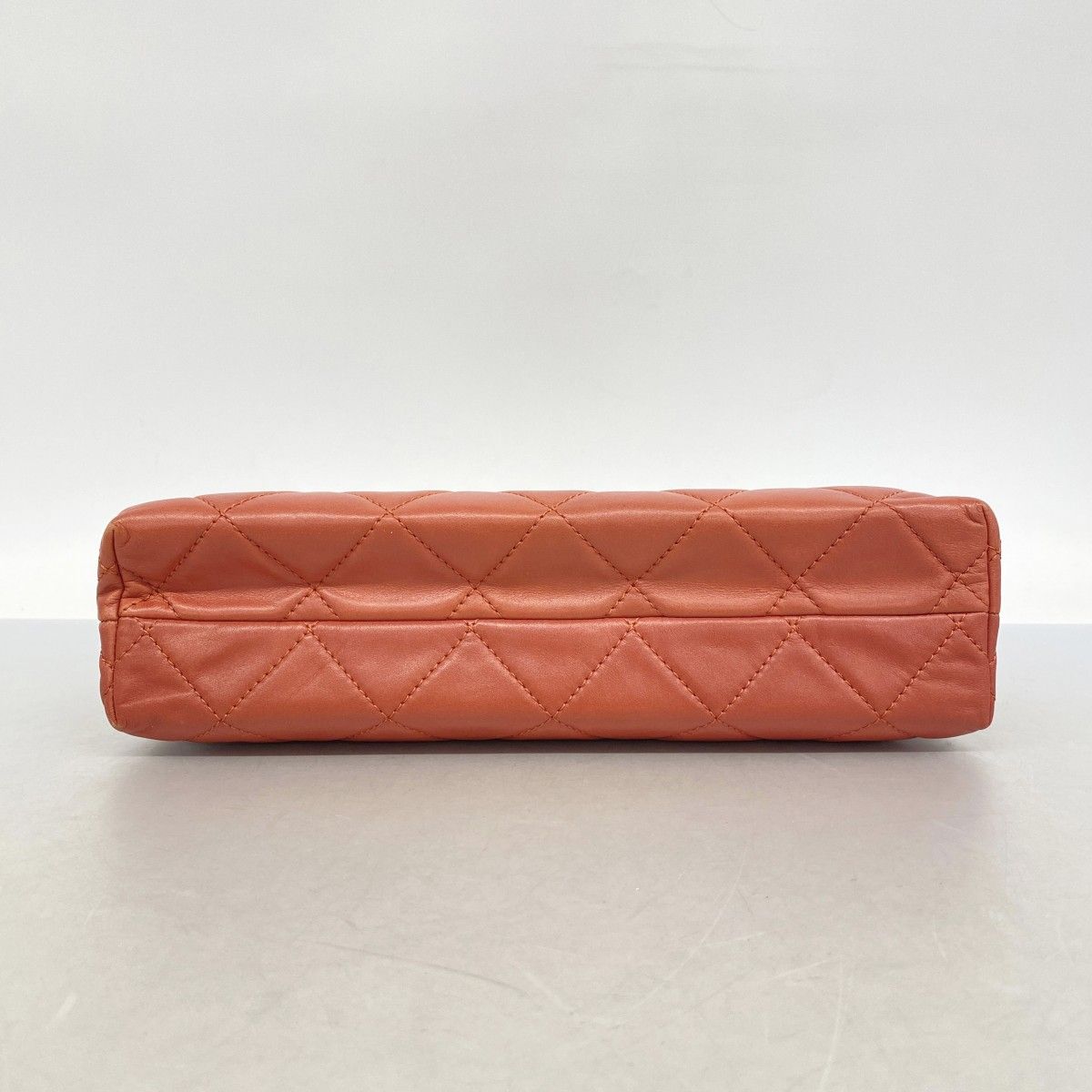 Chanel Shoulder Bag Deca Quilted Lambskin Red Silver — view 3
