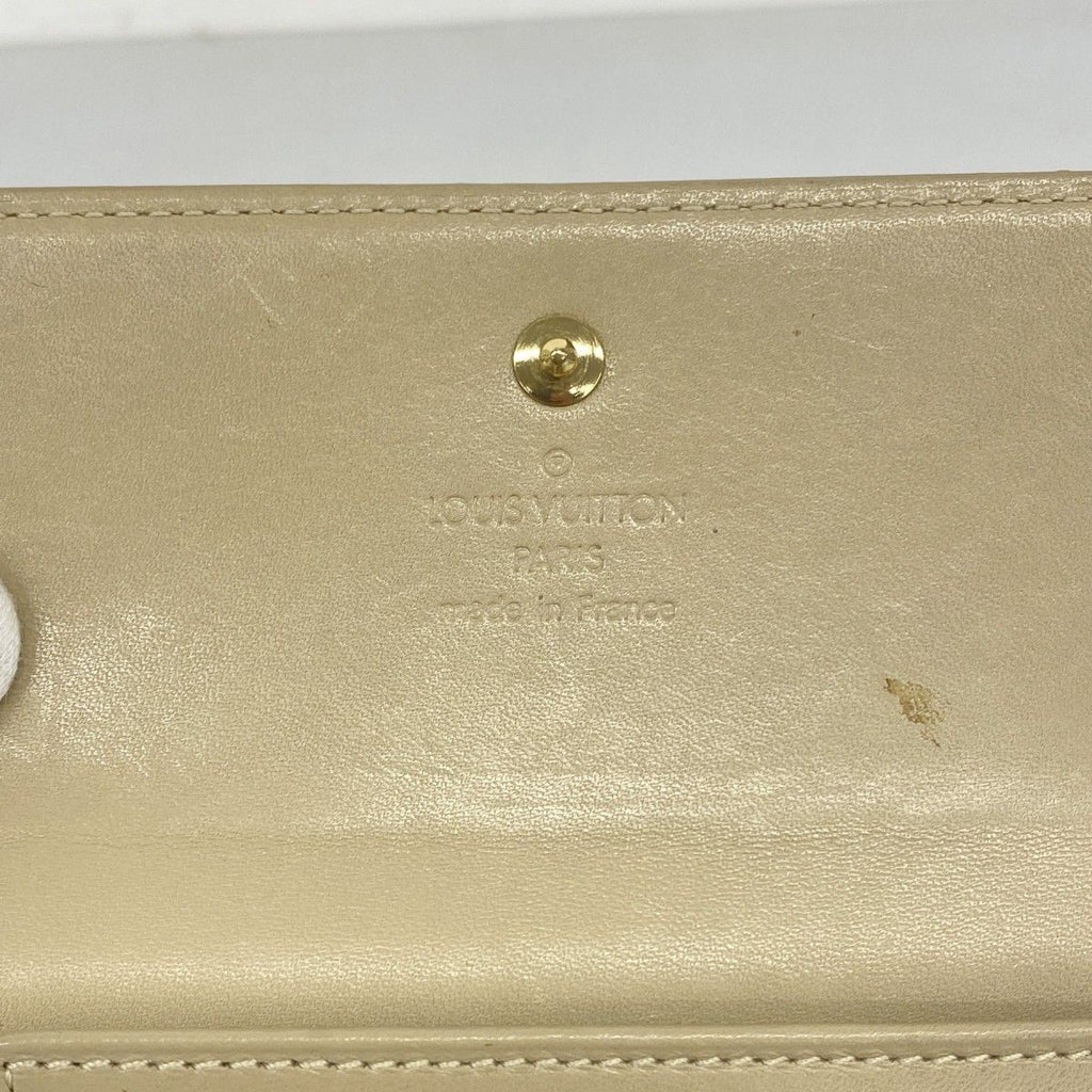 Louis Vuitton Trifold Wallet Vernis Portomonebiercarte Cles Beige — view 4