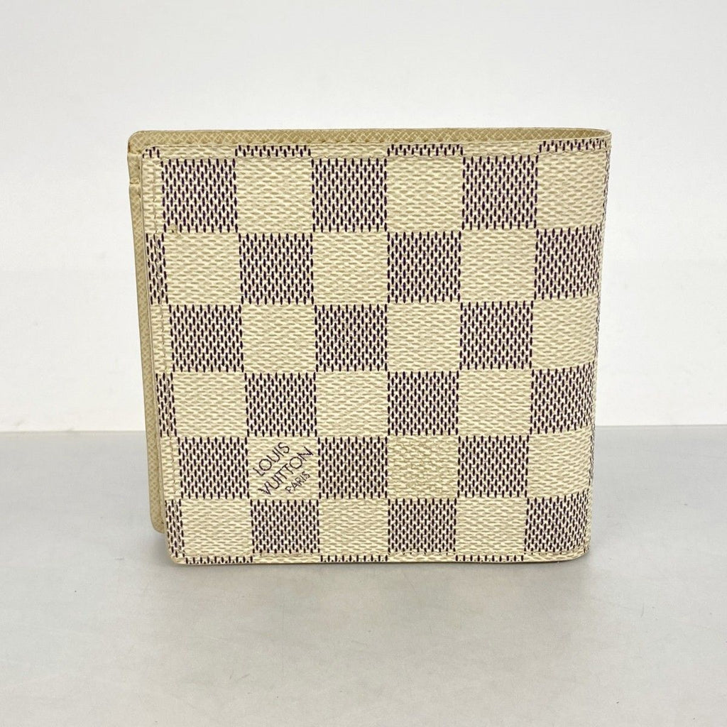 Louis Vuitton Wallet Damier Azur Portefeuille Marco White — view 8