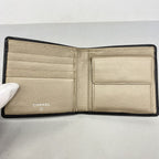 Chanel Wallet Coco Button Leather Black Silver — view 3