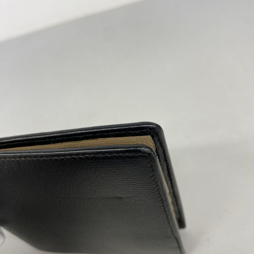 Chanel Wallet Coco Button Leather Black Silver — view 6