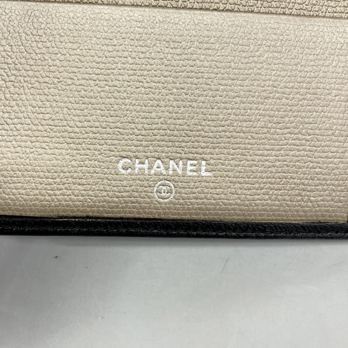 Chanel Wallet Coco Button Leather Black Silver — view 4