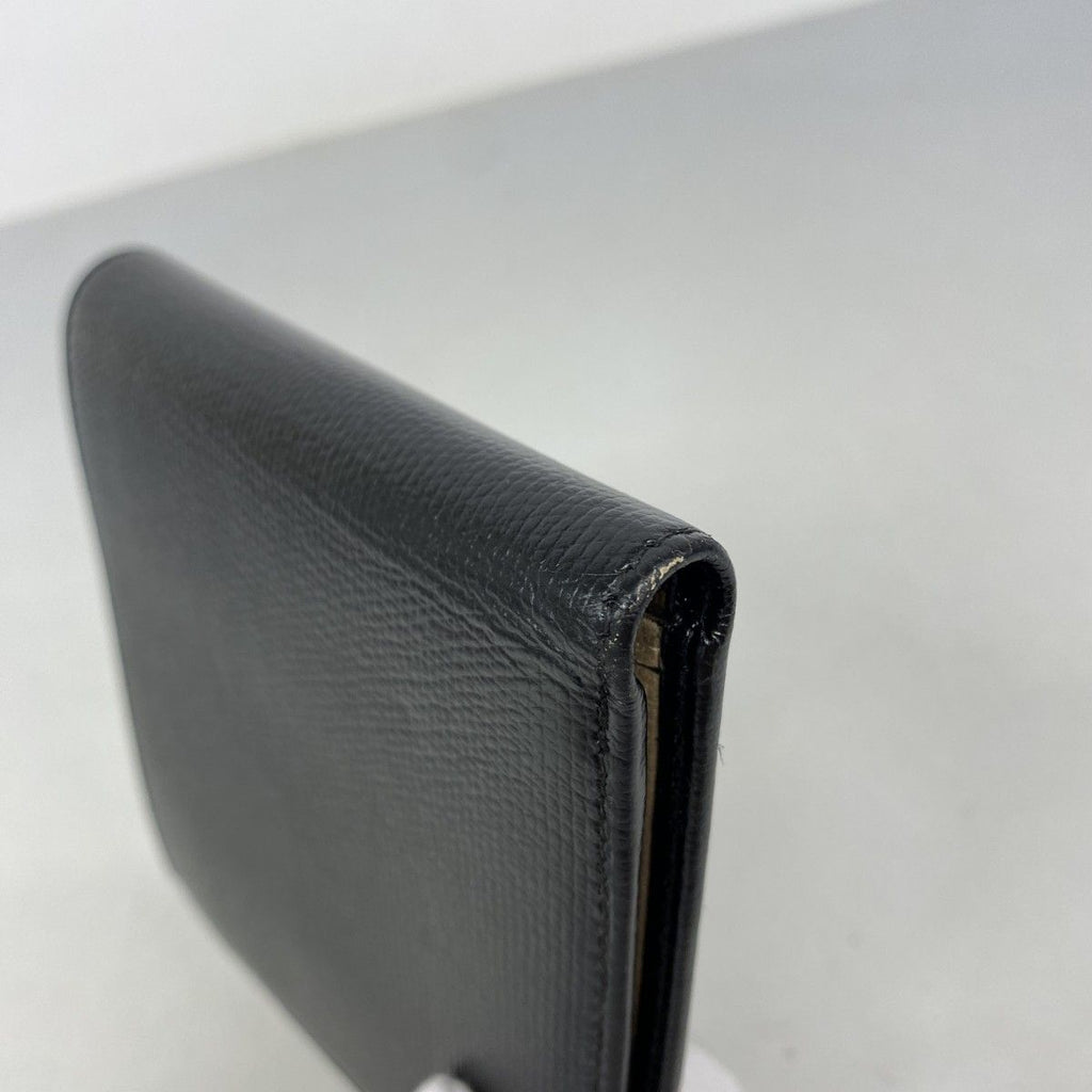 Chanel Wallet Coco Button Leather Black Silver — view 5