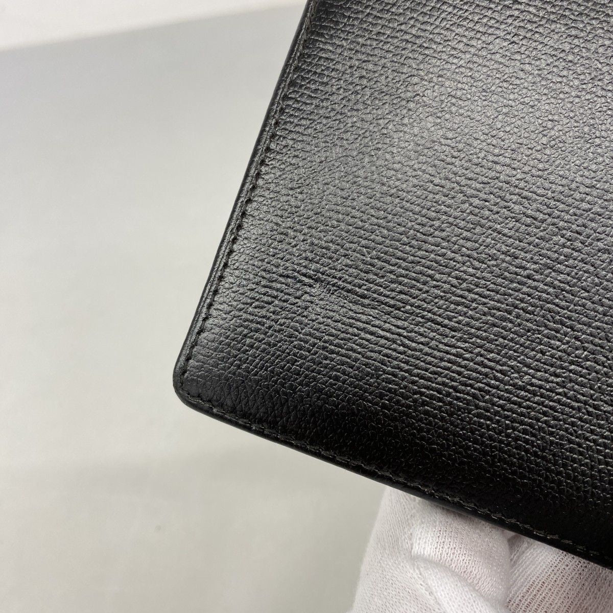 Chanel Wallet Coco Button Leather Black Silver — view 7