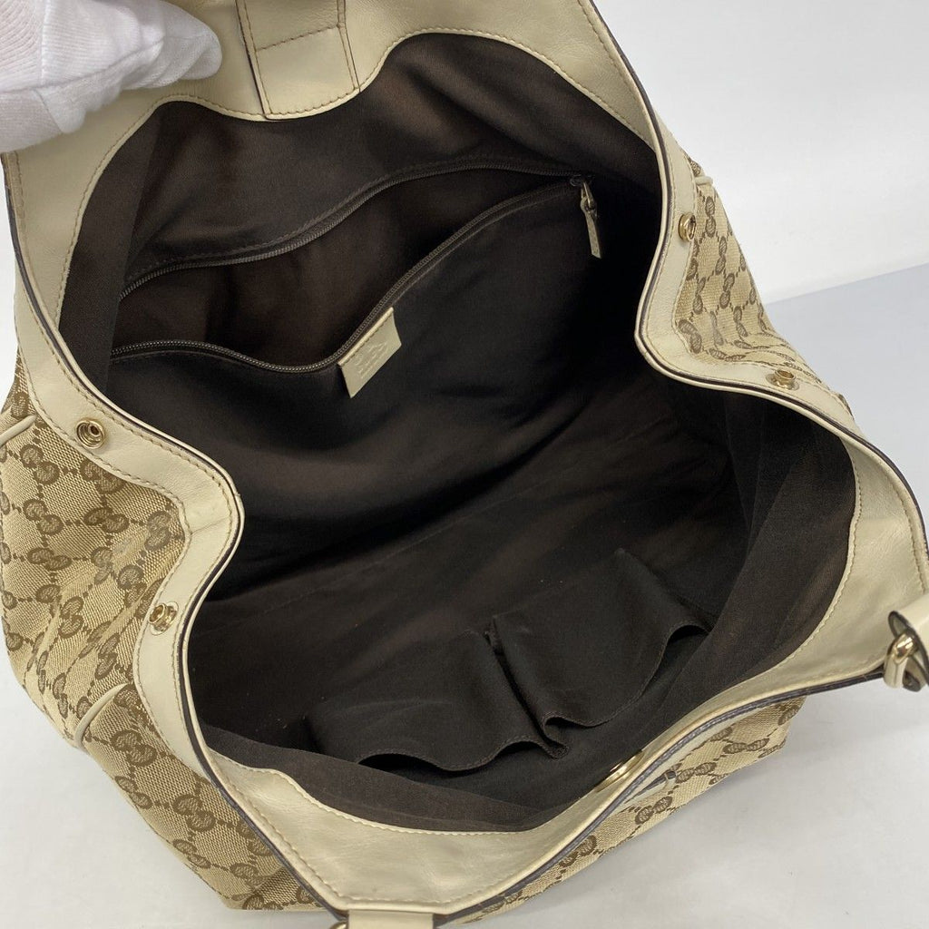 Gucci Tote GG Canvas Beige Champagne Gold — view 4