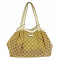 Gucci Tote GG Canvas Beige Champagne Gold