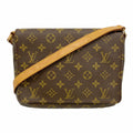 Louis Vuitton Shoulder Bag Monogram Musette Tango Short Strap Brown