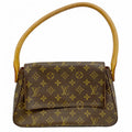 Louis Vuitton Shoulder Bag Monogram Mini Looping Brown