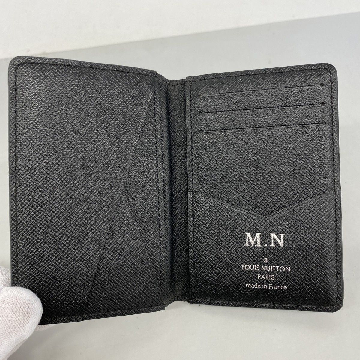 Louis Vuitton Card Case Damier Graphite Organizer de Poche Black Gray — view 3
