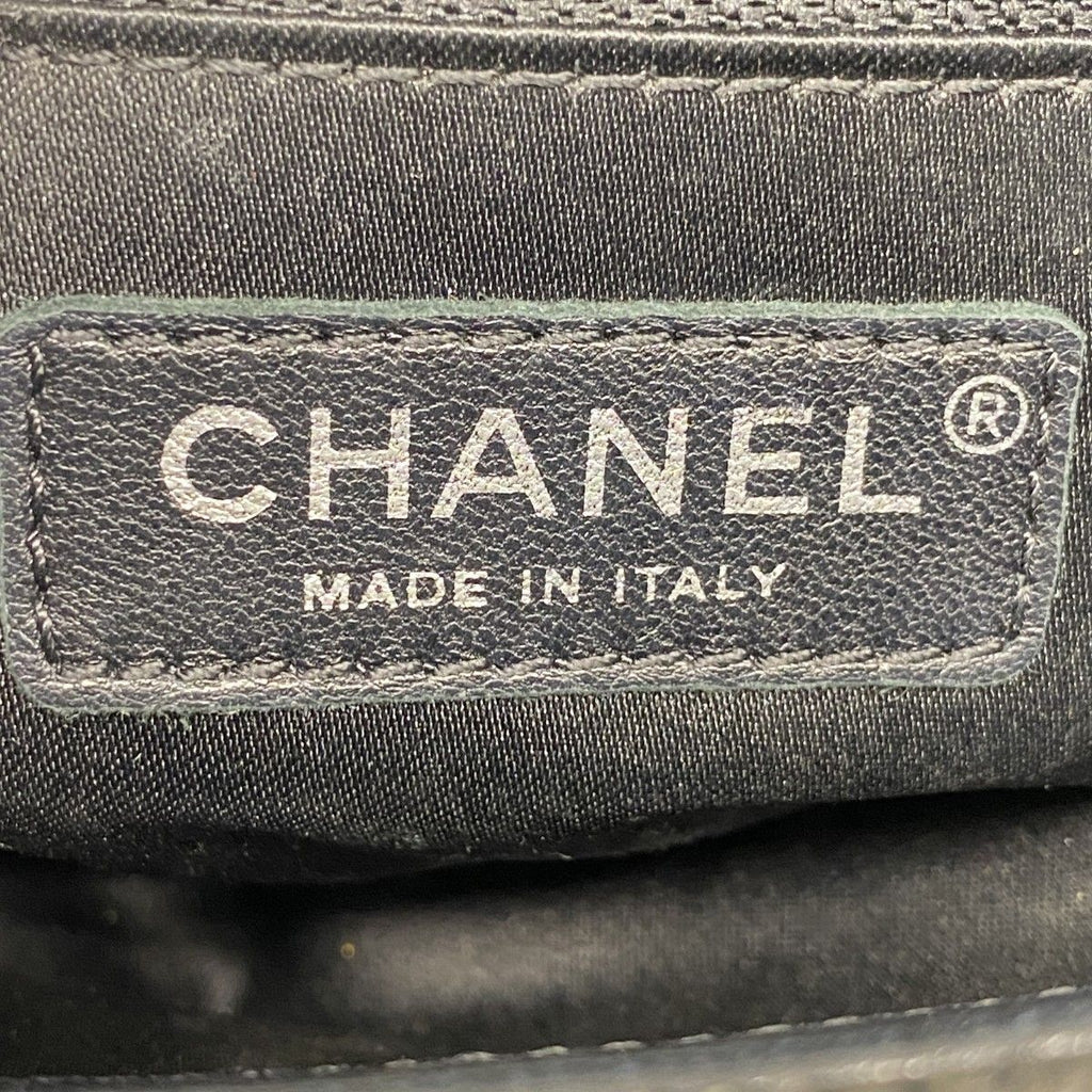 Chanel Shoulder Bag Chez Blanc Lambskin Black Silver — view 5