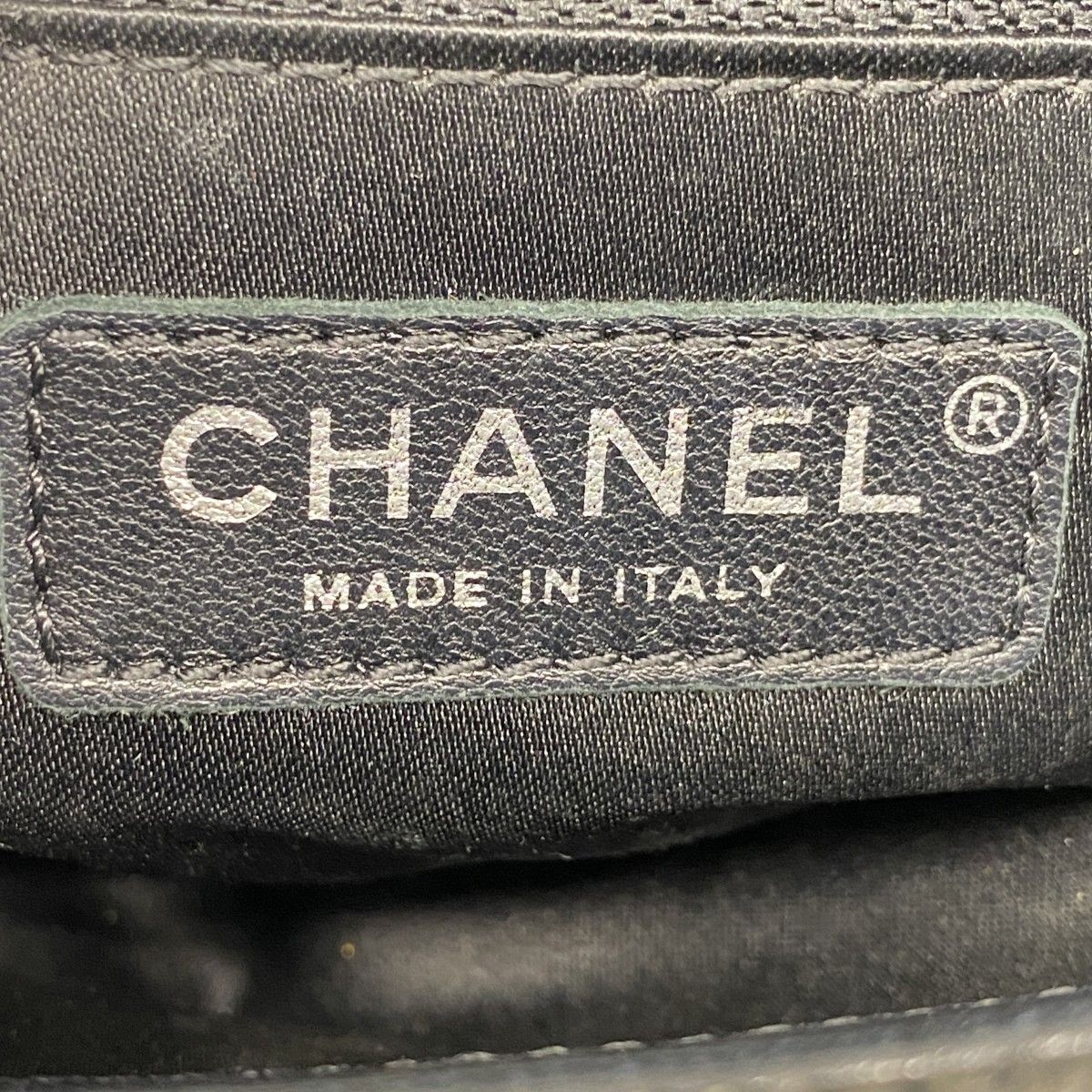 Chanel Shoulder Bag Chez Blanc Lambskin Black Silver — view 5