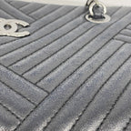 Chanel Shoulder Bag Chez Blanc Lambskin Black Silver — view 9