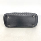 Chanel Shoulder Bag Chez Blanc Lambskin Black Silver — view 3