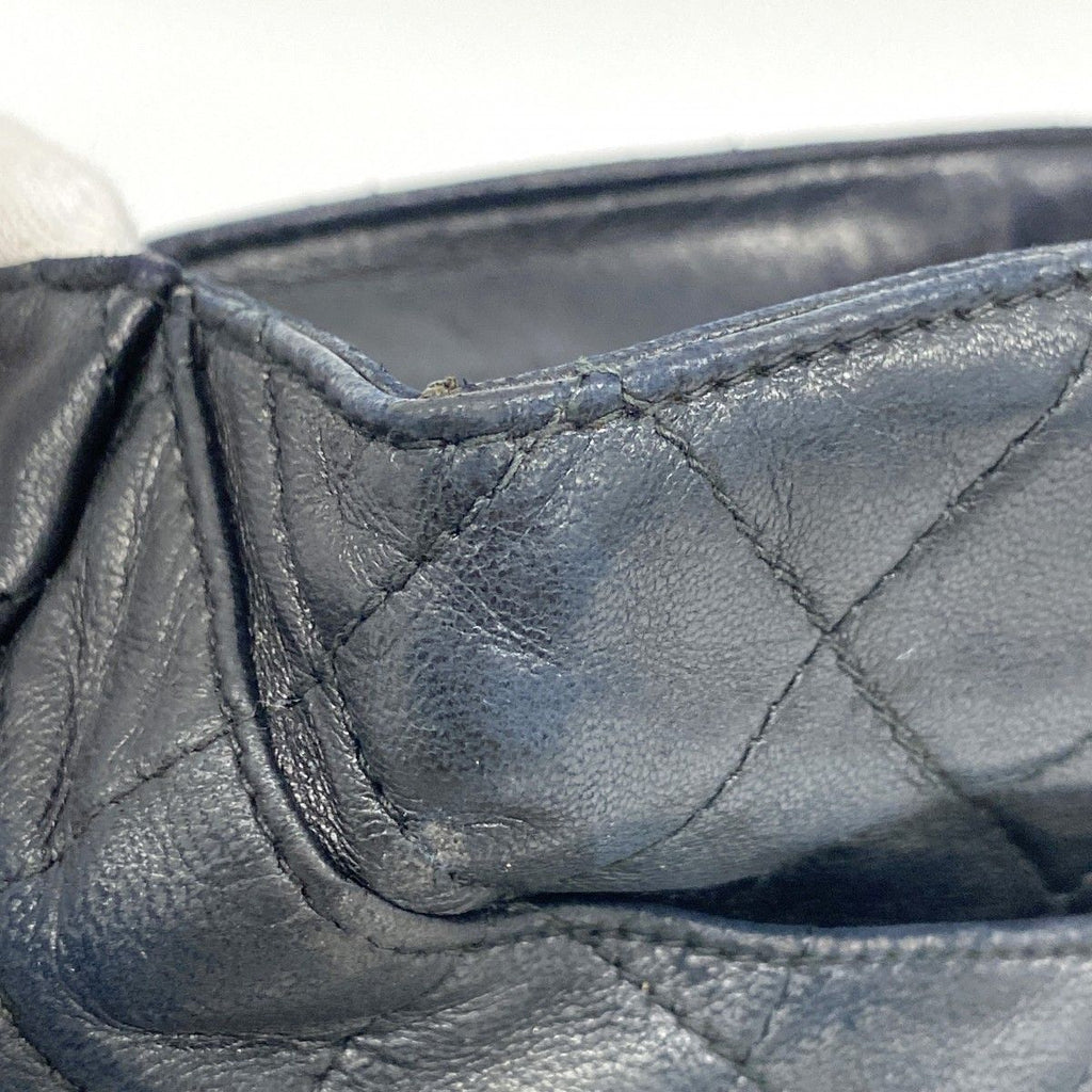 Chanel Shoulder Bag Quilted Lambskin Black Gold — view 8