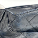 Chanel Shoulder Bag Quilted Lambskin Black Gold — view 8