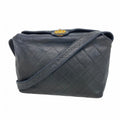 Chanel Shoulder Bag Quilted Lambskin Black Gold
