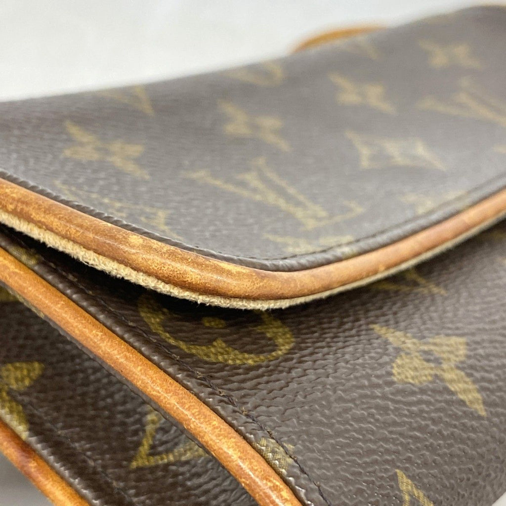 Louis Vuitton Shoulder Bag Monogram Pochette Twin PM Brown — view 9