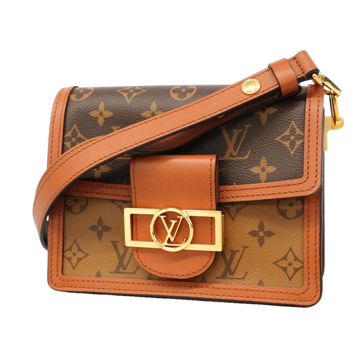 Louis Vuitton Shoulder Bag Monogram Reverse Dauphine Mini Brown