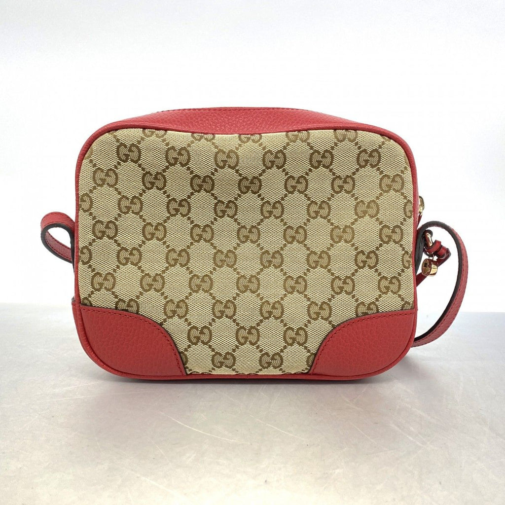 Gucci Shoulder Bag GG Canvas Beige Red Gold — view 9