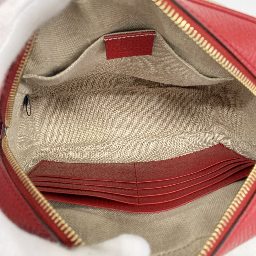 Gucci Shoulder Bag GG Canvas Beige Red Gold — view 4