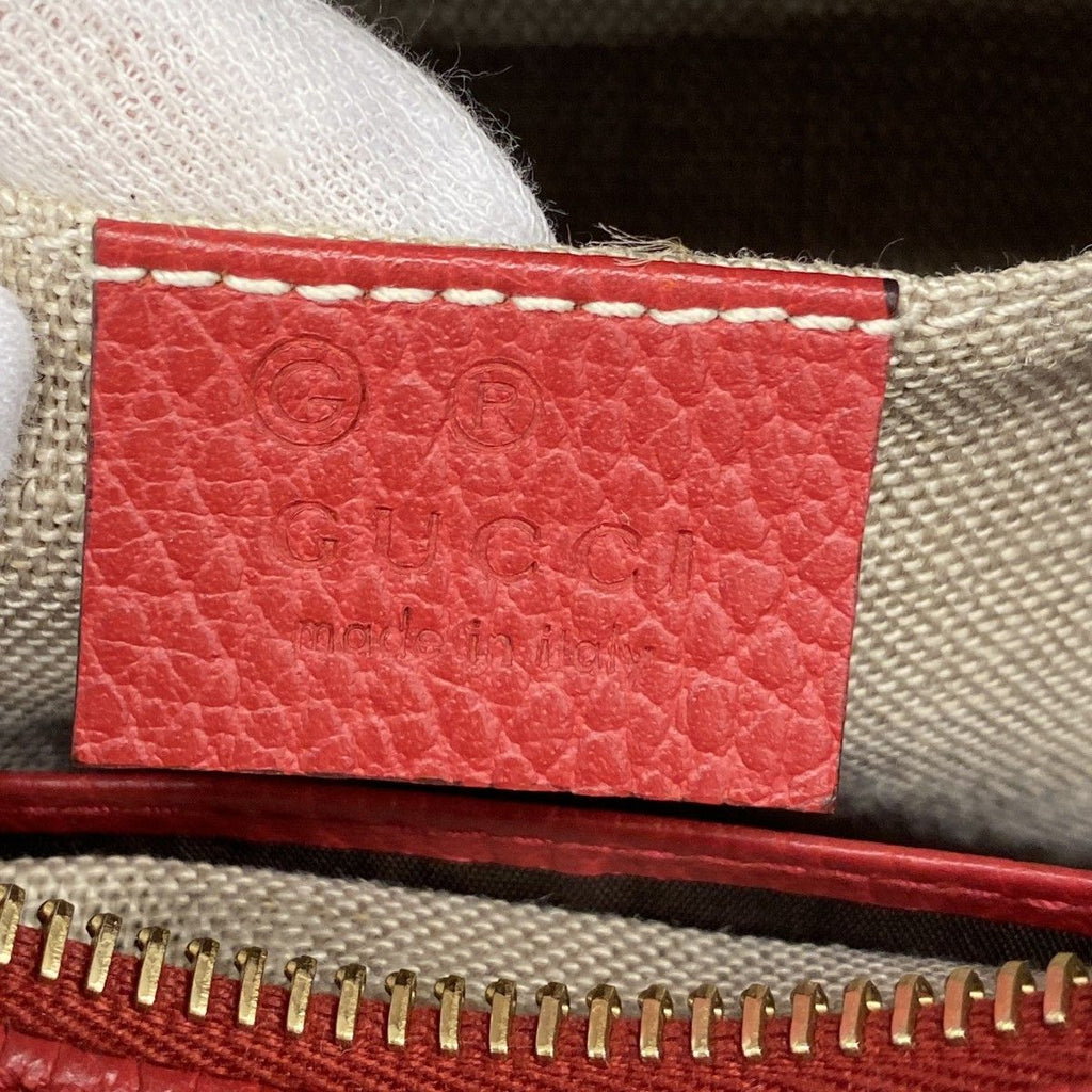 Gucci Shoulder Bag GG Canvas Beige Red Gold — view 5