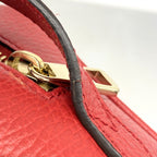 Gucci Shoulder Bag GG Canvas Beige Red Gold — view 8