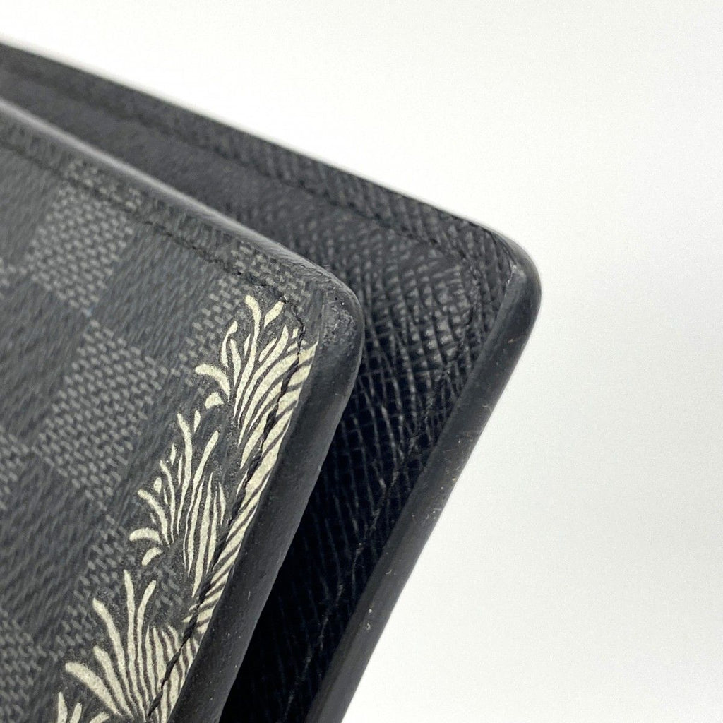 Louis Vuitton Wallet Damier Graphite Portefeuille Brazza Black Christopher Nemes — view 6