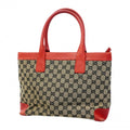 Gucci Tote GG Canvas 002 Black Red Gold